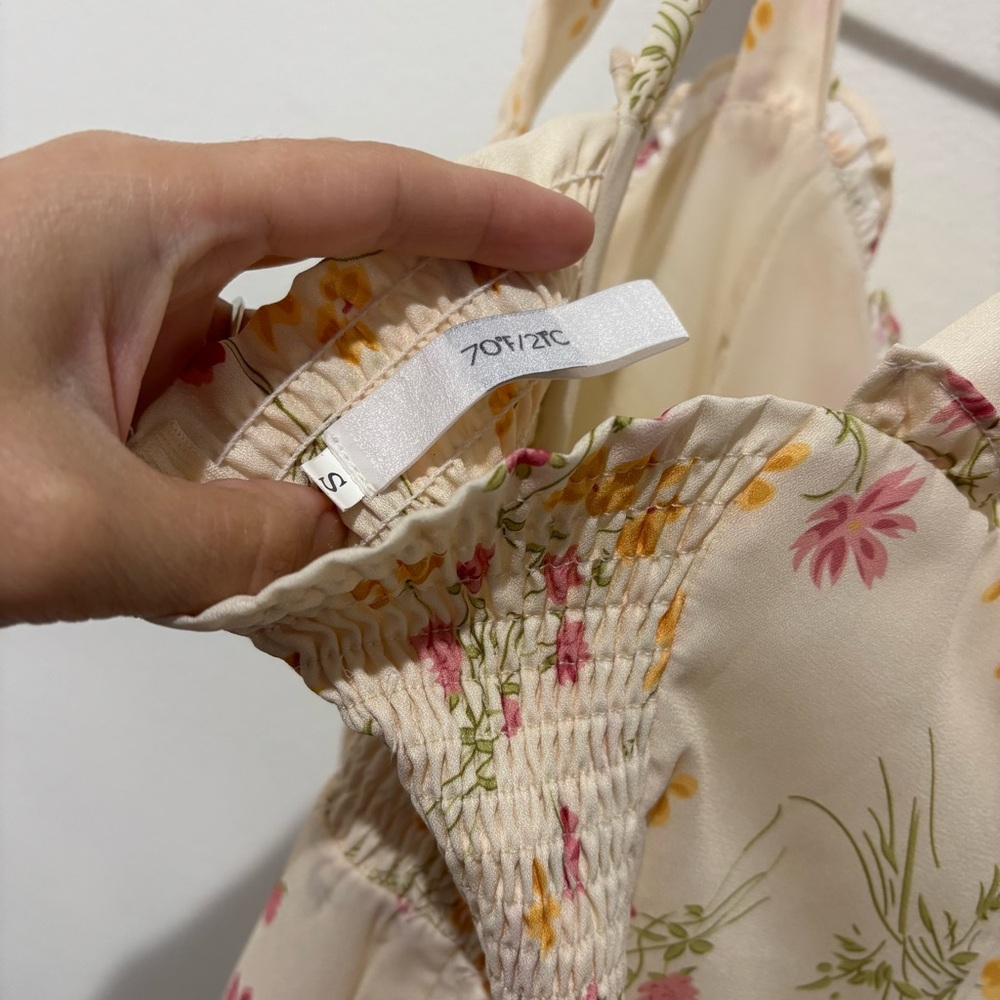 70 Degress Tie Strap Floral Dress Size Small - Picture 3 of 5